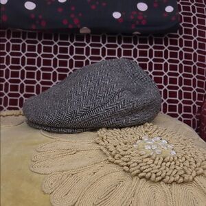 Classic Gray Herringbone Kids Cap